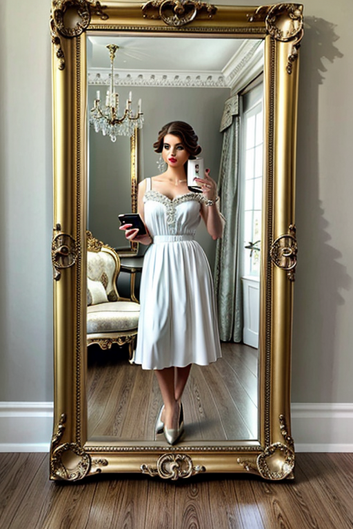 mirror photo pose girl simple